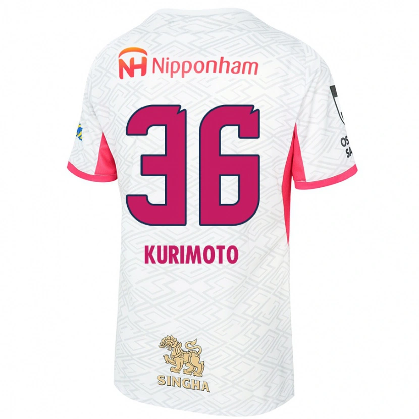 Danxen Hombre Camiseta Yuka Kurimoto #36 Rosa Sakura Blanco 2ª Equipación 2025/26 La Camisa