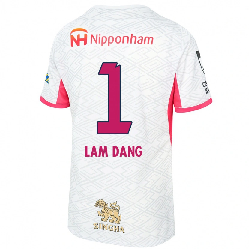 Danxen Hombre Camiseta Van Lam Dang #1 Rosa Sakura Blanco 2ª Equipación 2025/26 La Camisa