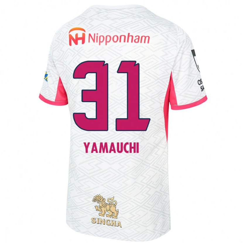 Danxen Hombre Camiseta Hirofumi Yamauchi #31 Rosa Sakura Blanco 2ª Equipación 2025/26 La Camisa