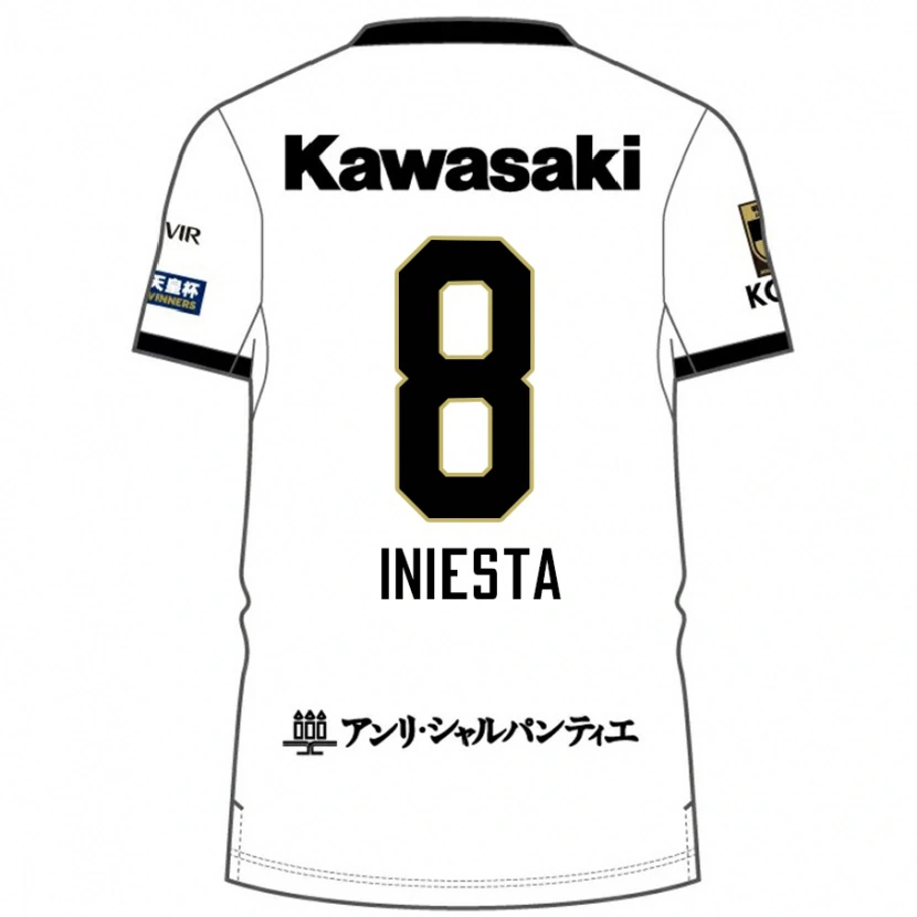 Danxen Hombre Camiseta Andres Iniesta #8 Borgoña Negro 2ª Equipación 2025/26 La Camisa