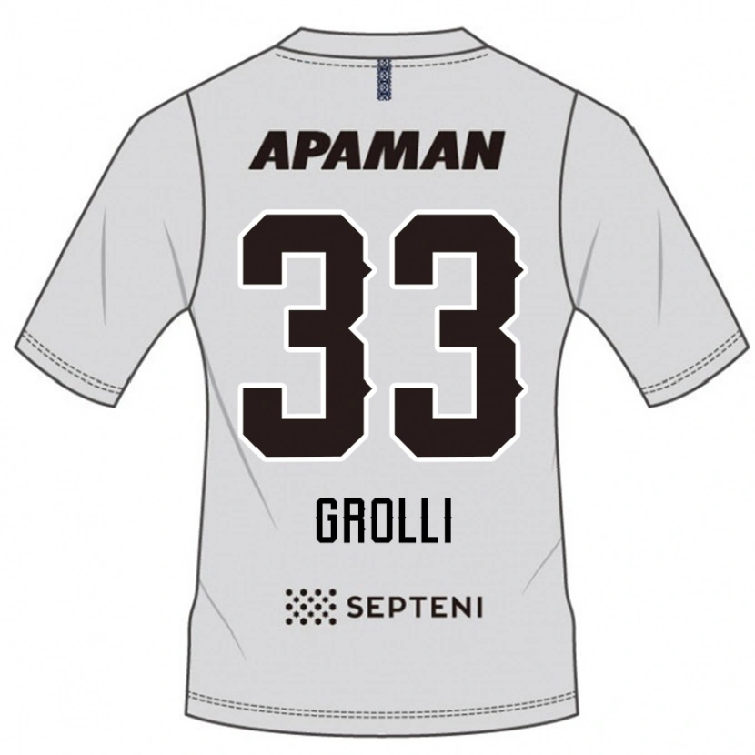 Danxen Hombre Camiseta Douglas Grolli #33 Azul Real Blanco 2ª Equipación 2025/26 La Camisa