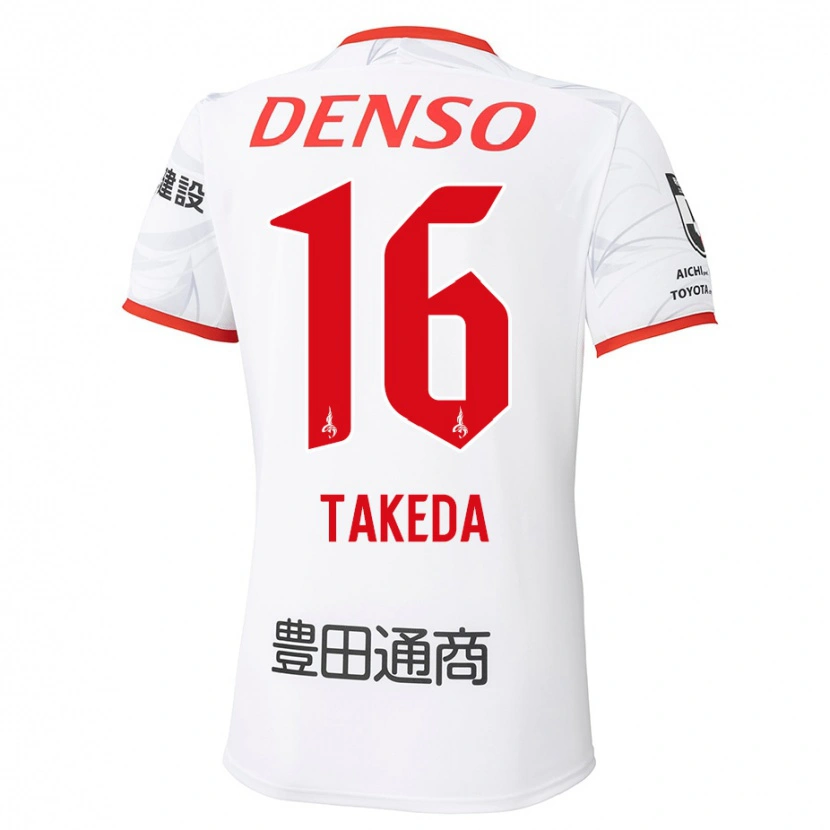 Danxen Hombre Camiseta Yohei Takeda #16 Rojo Amarillo 2ª Equipación 2025/26 La Camisa