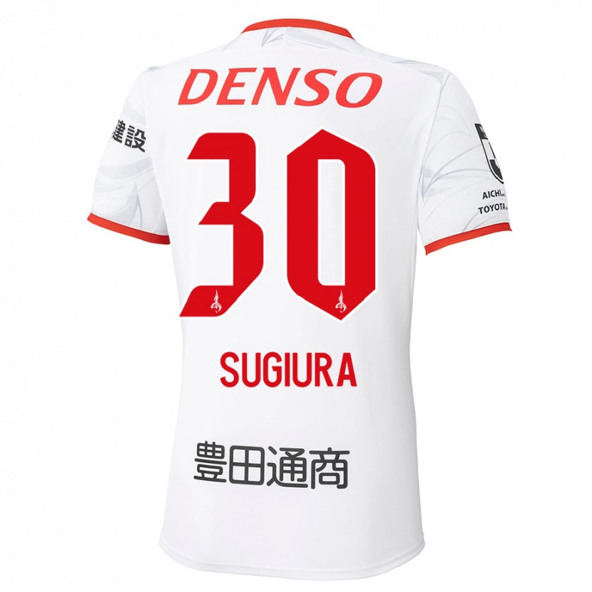 Danxen Hombre Camiseta Shungo Sugiura #30 Rojo Amarillo 2ª Equipación 2025/26 La Camisa