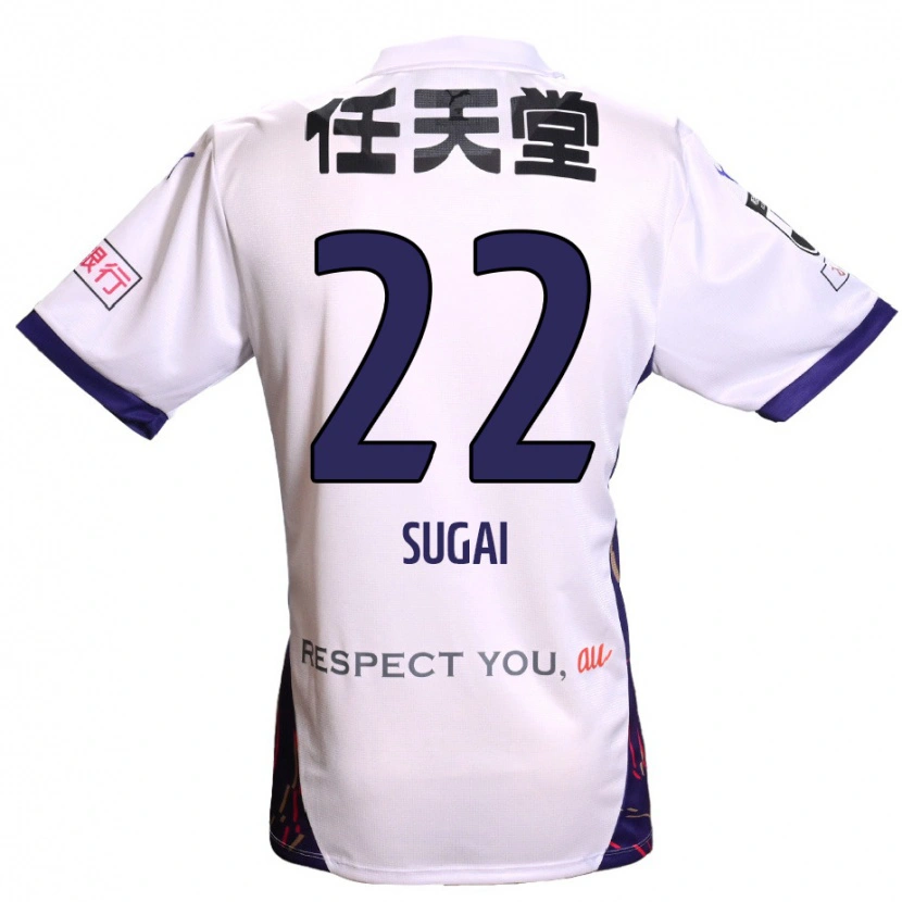 Danxen Hombre Camiseta Hidehiro Sugai #22 Morado Blanco Negro 2ª Equipación 2025/26 La Camisa