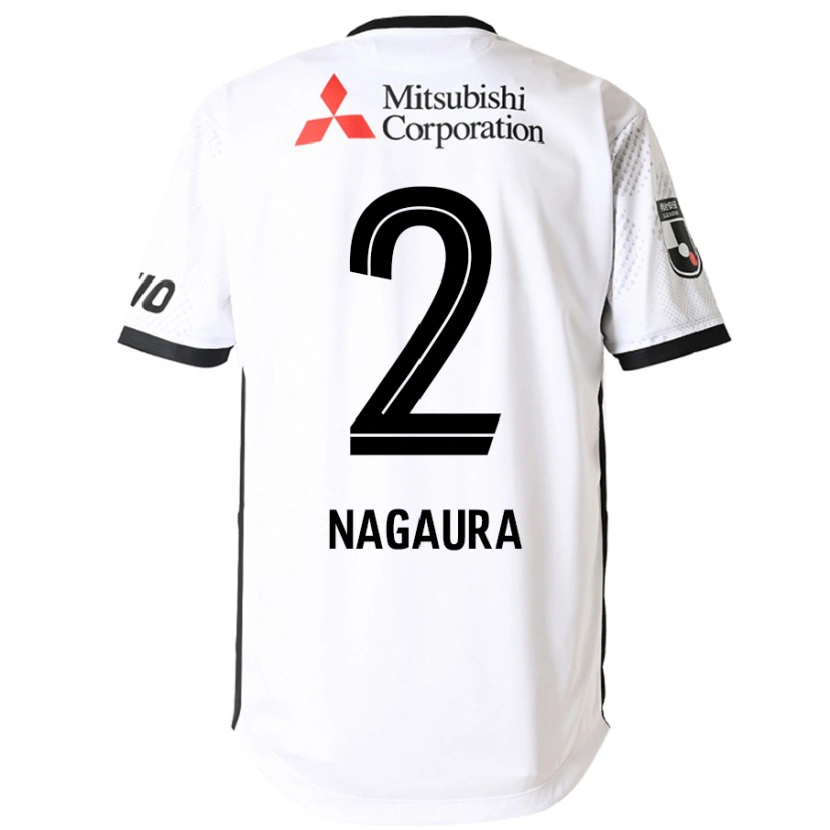 Danxen Hombre Camiseta Koshi Nagaura #2 Blanco Negro 2ª Equipación 2025/26 La Camisa