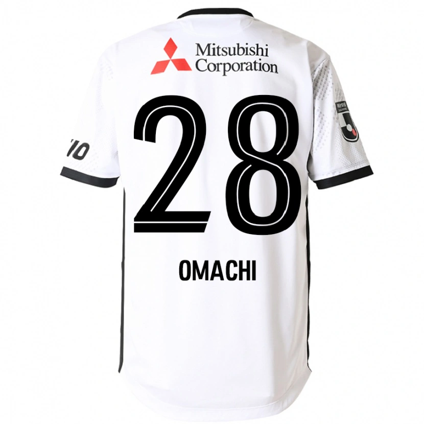Danxen Hombre Camiseta Shugo Omachi #28 Blanco Negro 2ª Equipación 2025/26 La Camisa