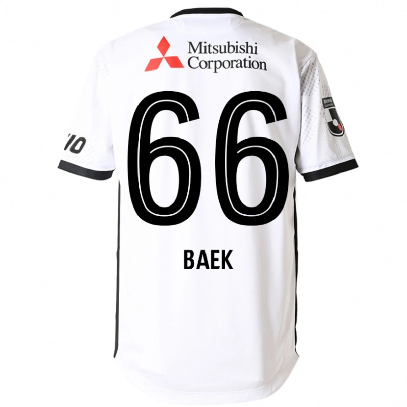 Danxen Hombre Camiseta In-Hwan Baek #66 Blanco Negro 2ª Equipación 2025/26 La Camisa