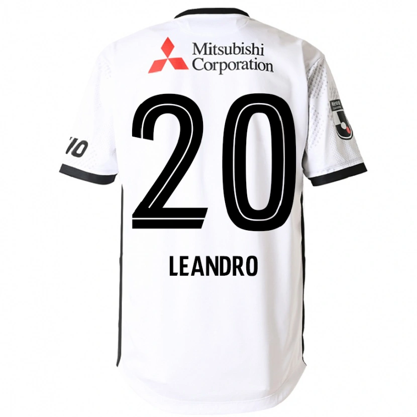 Danxen Hombre Camiseta Leandro #20 Blanco Negro 2ª Equipación 2025/26 La Camisa
