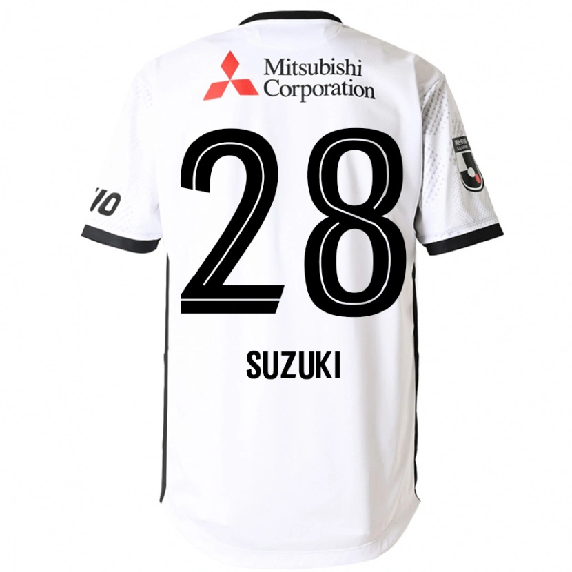Danxen Hombre Camiseta Junya Suzuki #28 Blanco Negro 2ª Equipación 2025/26 La Camisa