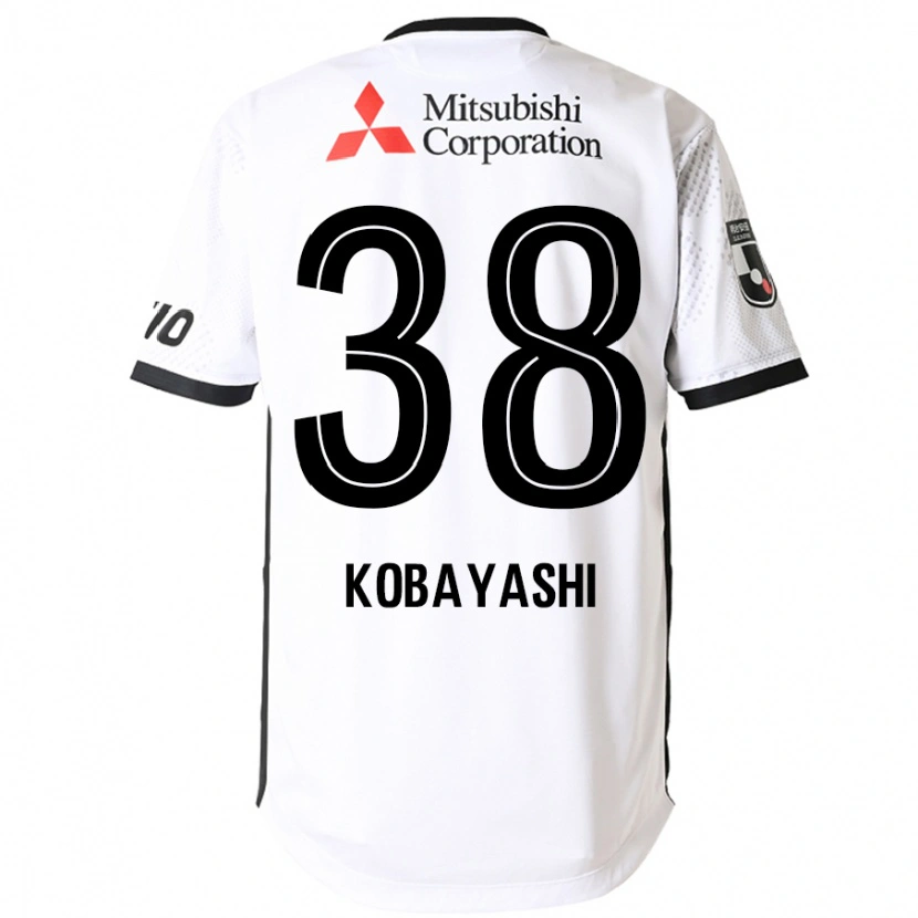 Danxen Hombre Camiseta Riku Kobayashi #38 Blanco Negro 2ª Equipación 2025/26 La Camisa