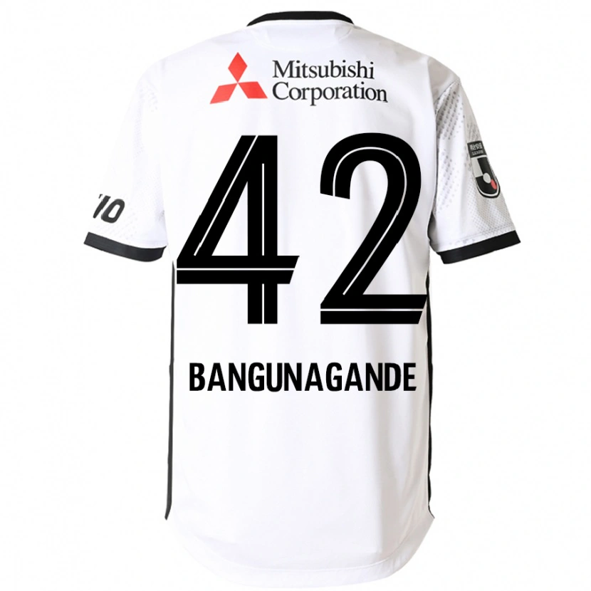 Danxen Hombre Camiseta Kashifu Bangunagande #42 Blanco Negro 2ª Equipación 2025/26 La Camisa