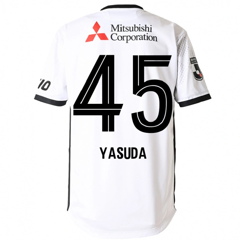 Danxen Hombre Camiseta Kojiro Yasuda #45 Blanco Negro 2ª Equipación 2025/26 La Camisa