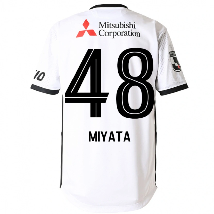 Danxen Hombre Camiseta Izumi Miyata #48 Blanco Negro 2ª Equipación 2025/26 La Camisa
