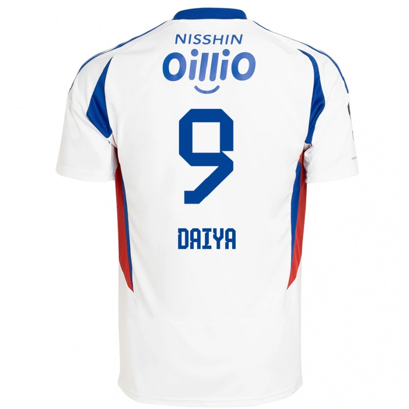 Danxen Hombre Camiseta Daiya Tono #9 Blanco Azul Real 2ª Equipación 2025/26 La Camisa