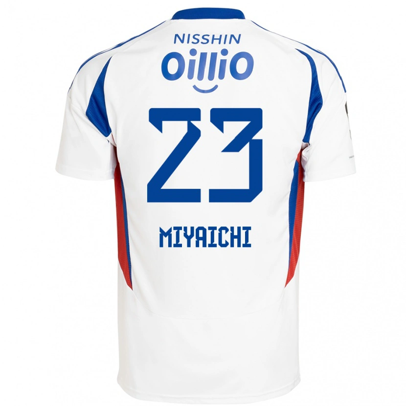Danxen Hombre Camiseta Ryo Miyaichi #23 Blanco Azul Real 2ª Equipación 2025/26 La Camisa