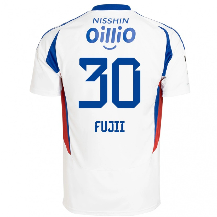 Danxen Hombre Camiseta Shota Fujii #30 Blanco Azul Real 2ª Equipación 2025/26 La Camisa