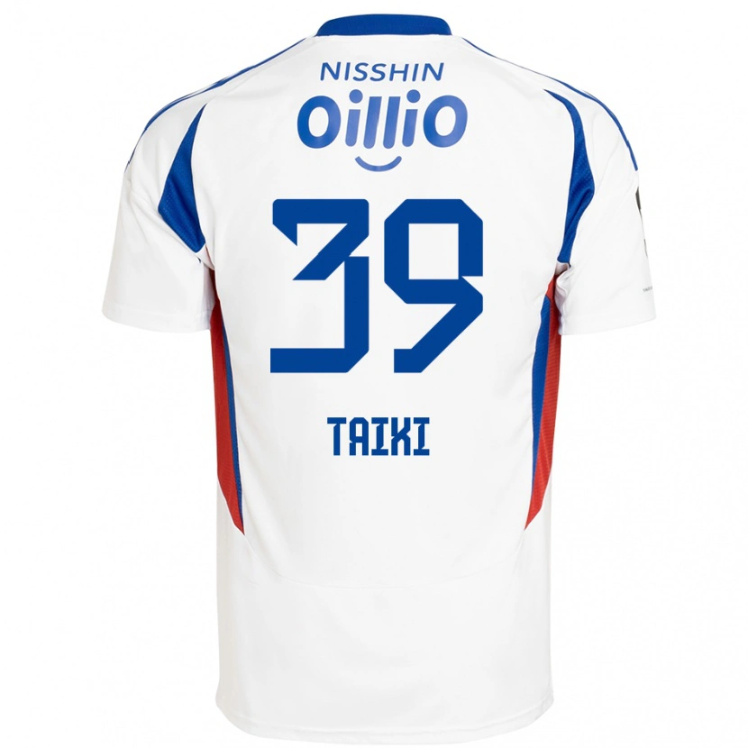 Danxen Hombre Camiseta Taiki Watanabe #39 Blanco Azul Real 2ª Equipación 2025/26 La Camisa