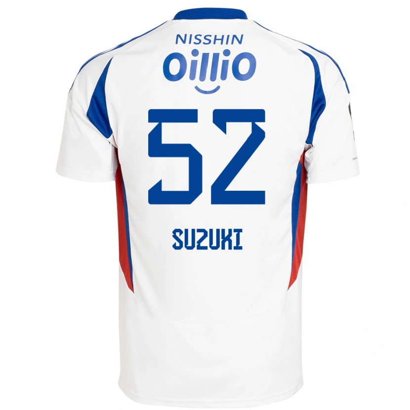 Danxen Hombre Camiseta Kai Suzuki #52 Blanco Azul Real 2ª Equipación 2025/26 La Camisa