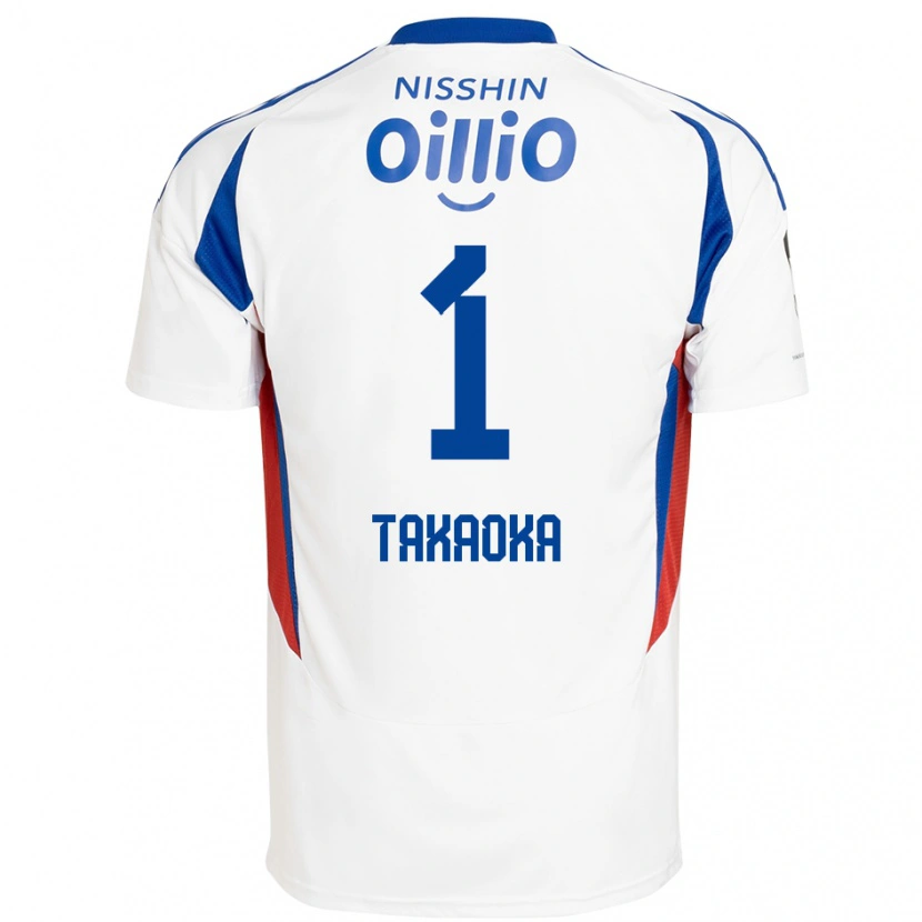 Danxen Hombre Camiseta Yohei Takaoka #1 Blanco Azul Real 2ª Equipación 2025/26 La Camisa