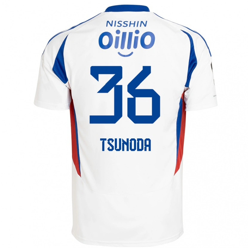 Danxen Hombre Camiseta Ryotaro Tsunoda #36 Blanco Azul Real 2ª Equipación 2025/26 La Camisa