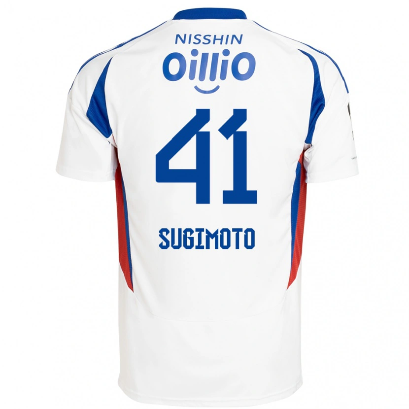 Danxen Hombre Camiseta Kenyu Sugimoto #41 Blanco Azul Real 2ª Equipación 2025/26 La Camisa