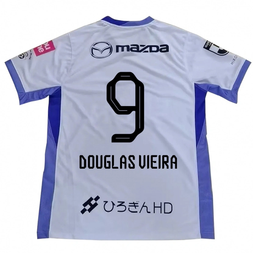 Danxen Hombre Camiseta Douglas Vieira #9 Blanco Naranja 2ª Equipación 2025/26 La Camisa