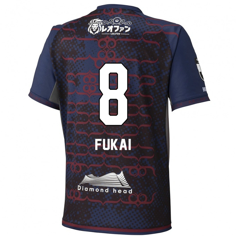 Danxen Hombre Camiseta Kazuki Fukai #8 Azul Rojo 2ª Equipación 2025/26 La Camisa