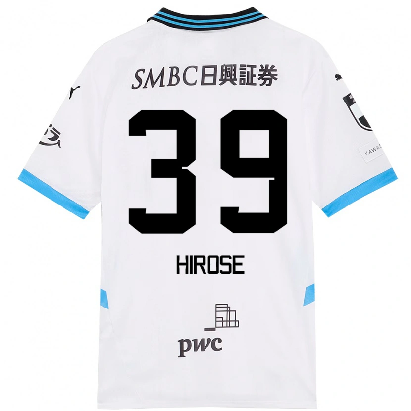 Danxen Hombre Camiseta Neo Hirose #39 Blanco Azul Celeste 2ª Equipación 2025/26 La Camisa