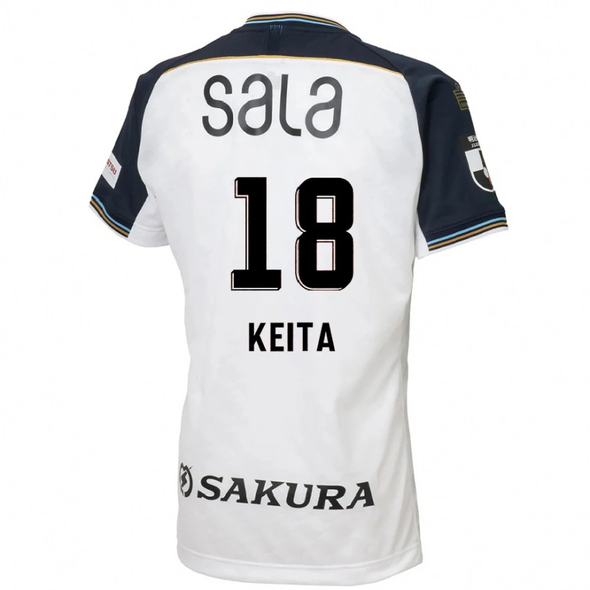 Danxen Hombre Camiseta Keita Takahata #18 Blanco Negro 2ª Equipación 2025/26 La Camisa