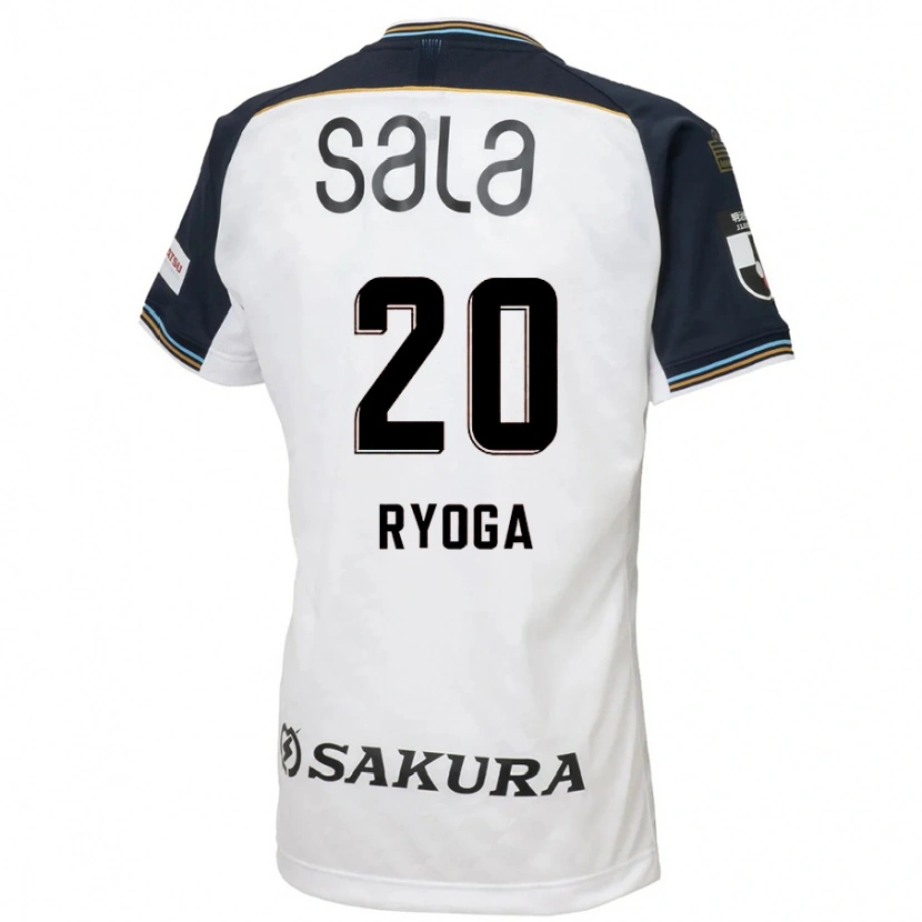 Danxen Hombre Camiseta Ryoga Sato #20 Blanco Negro 2ª Equipación 2025/26 La Camisa