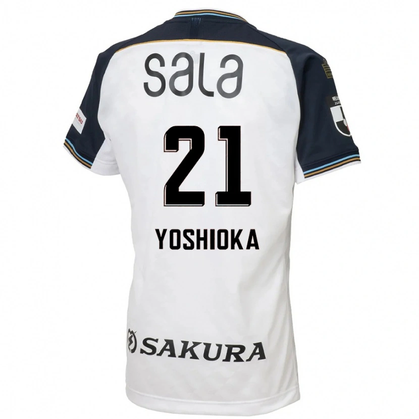 Danxen Hombre Camiseta Kanta Yoshioka #21 Blanco Negro 2ª Equipación 2025/26 La Camisa