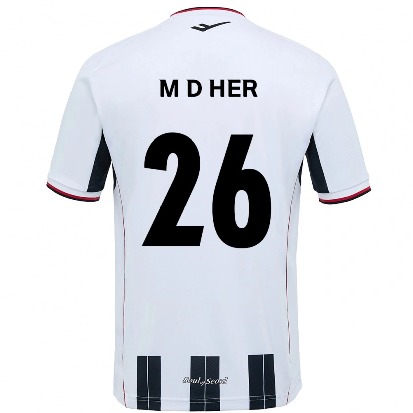 Danxen Hombre Camiseta Dong-Min Her #26 Negro Rojo 2ª Equipación 2025/26 La Camisa