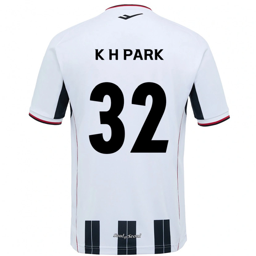Danxen Hombre Camiseta Han-Kyul Park #32 Blanco Negro 2ª Equipación 2025/26 La Camisa
