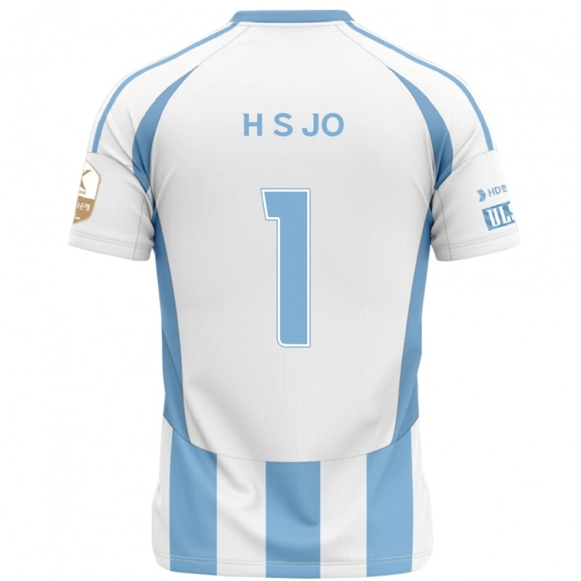 Danxen Hombre Camiseta Su-Hyeok Jo #1 Blanco Azul Celeste 2ª Equipación 2025/26 La Camisa