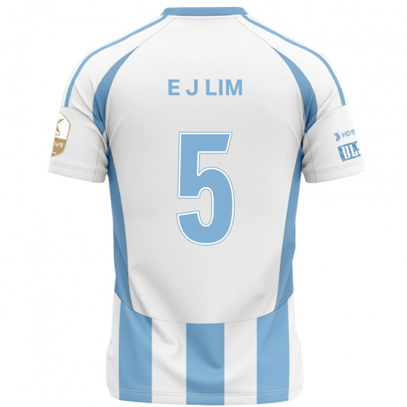 Danxen Hombre Camiseta Jong-Eun Lim #5 Blanco Azul Celeste 2ª Equipación 2025/26 La Camisa