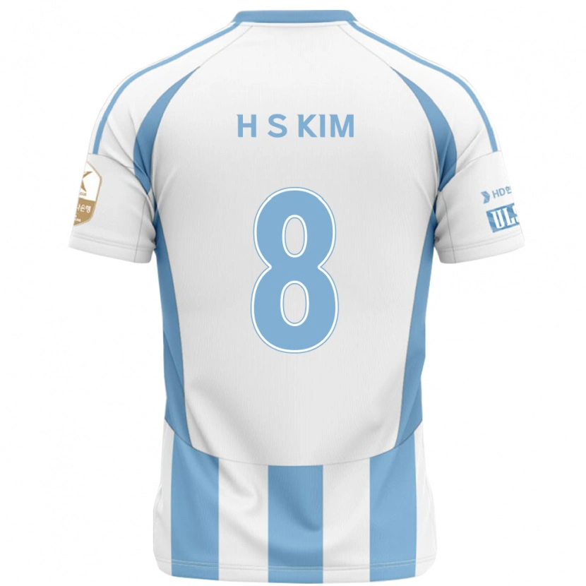 Danxen Hombre Camiseta Seung-Hyun Kim #8 Blanco Azul Celeste 2ª Equipación 2025/26 La Camisa