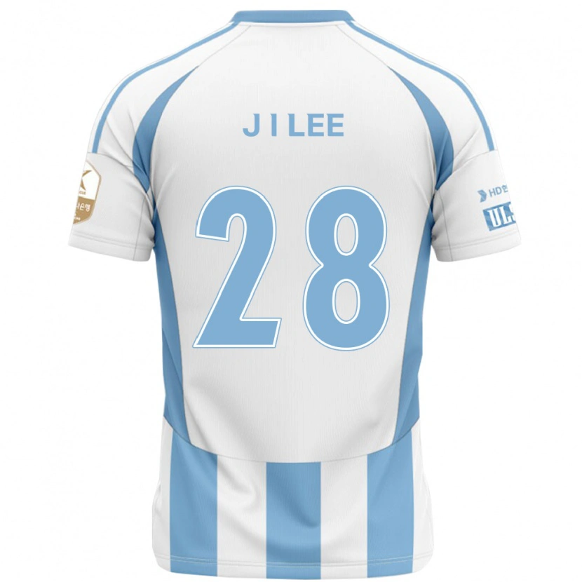 Danxen Hombre Camiseta Jae-Ik Lee #28 Blanco Azul Celeste 2ª Equipación 2025/26 La Camisa