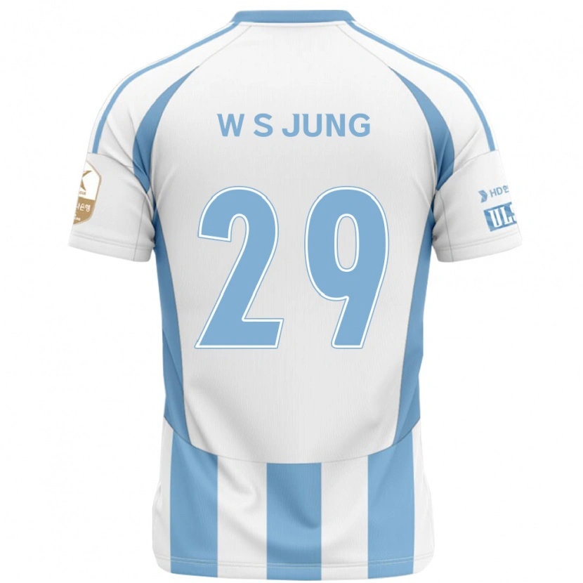 Danxen Hombre Camiseta Woo-Seok Jung #29 Blanco Azul Celeste 2ª Equipación 2025/26 La Camisa