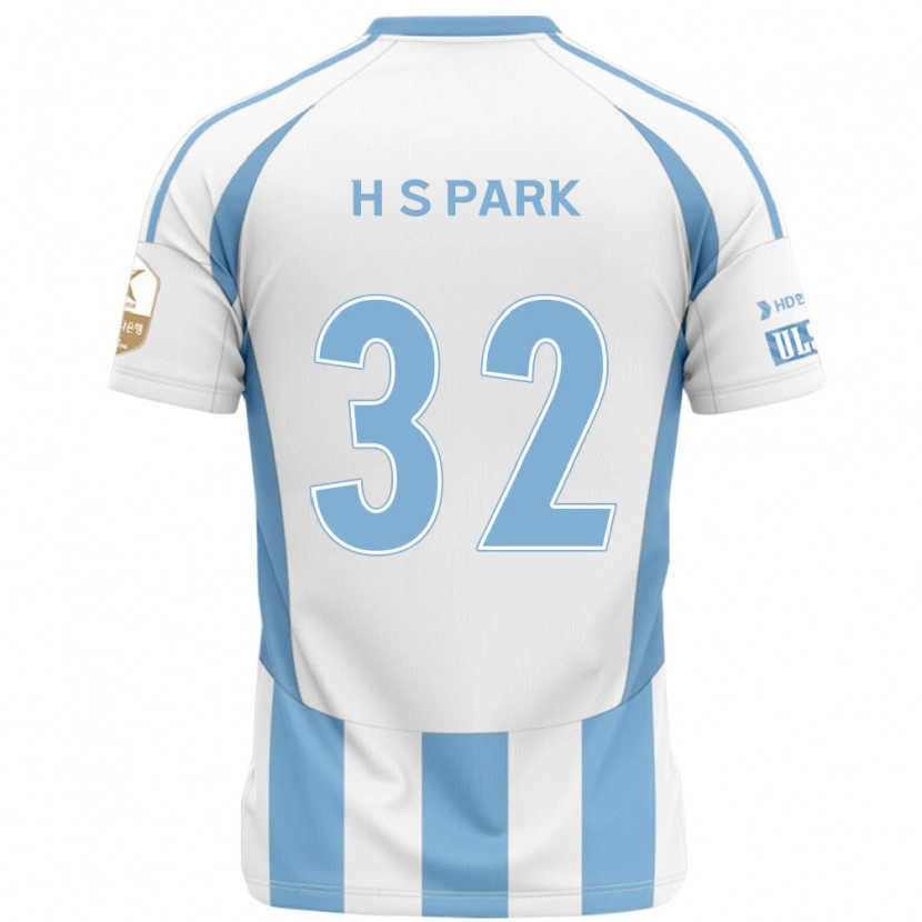 Danxen Hombre Camiseta Sung-Hyun Park #32 Blanco Azul Celeste 2ª Equipación 2025/26 La Camisa