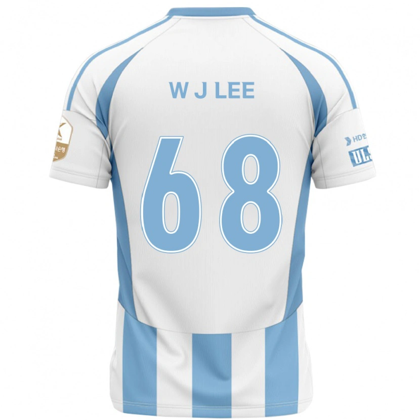 Danxen Hombre Camiseta Jae-Wook Lee #68 Blanco Azul Celeste 2ª Equipación 2025/26 La Camisa