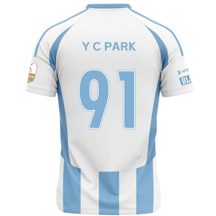 Danxen Hombre Camiseta Chu-Young Park #91 Azul Real Amarillo 2ª Equipación 2025/26 La Camisa