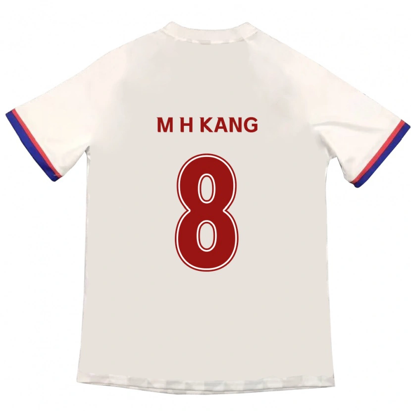 Danxen Hombre Camiseta Ho-Min Kang #8 Blanquecino Rojo 2ª Equipación 2025/26 La Camisa