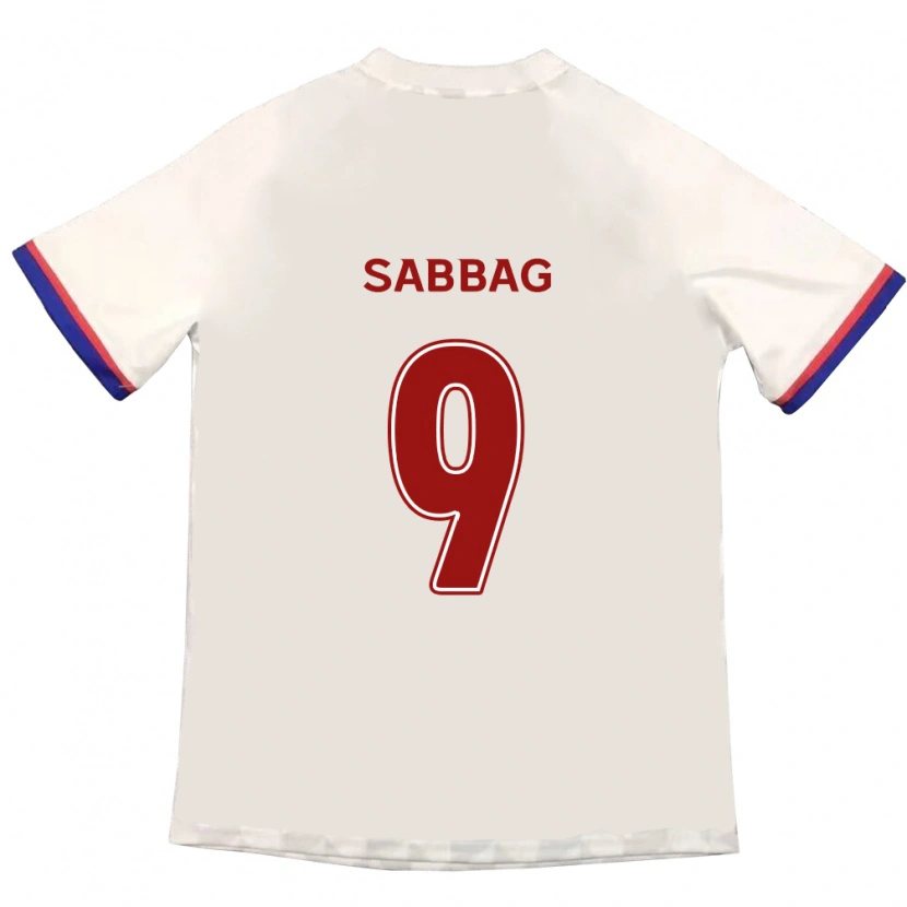 Danxen Hombre Camiseta Pablo Sabbag #9 Blanquecino Rojo 2ª Equipación 2025/26 La Camisa