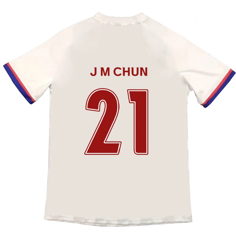 Danxen Hombre Camiseta Jae-Min Chun #21 Azul Real Rojo 2ª Equipación 2025/26 La Camisa