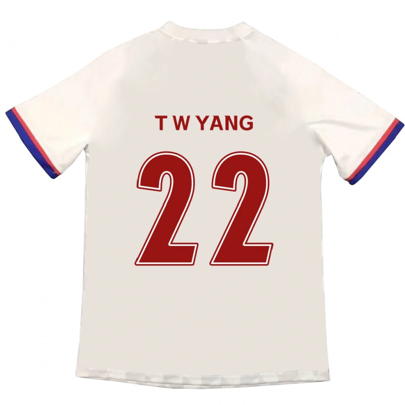 Danxen Hombre Camiseta Tae-Who Yang #22 Azul Real Rojo 2ª Equipación 2025/26 La Camisa