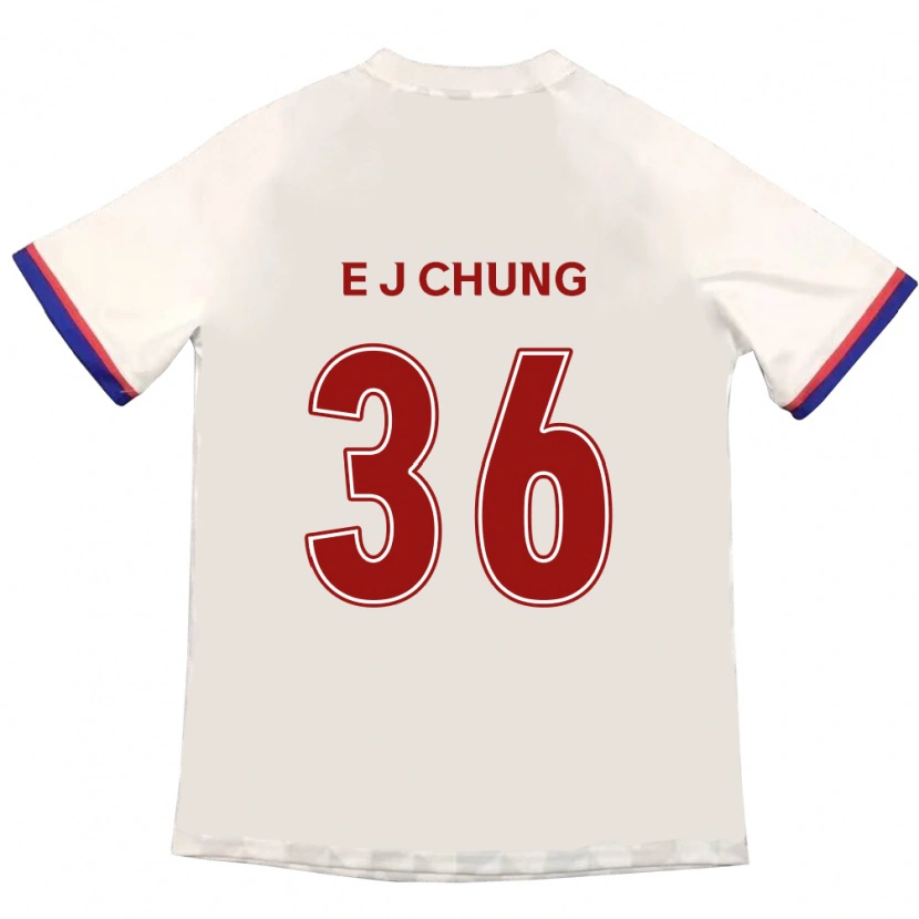 Danxen Hombre Camiseta Joshua Eui-Jin Chung #36 Blanquecino Rojo 2ª Equipación 2025/26 La Camisa