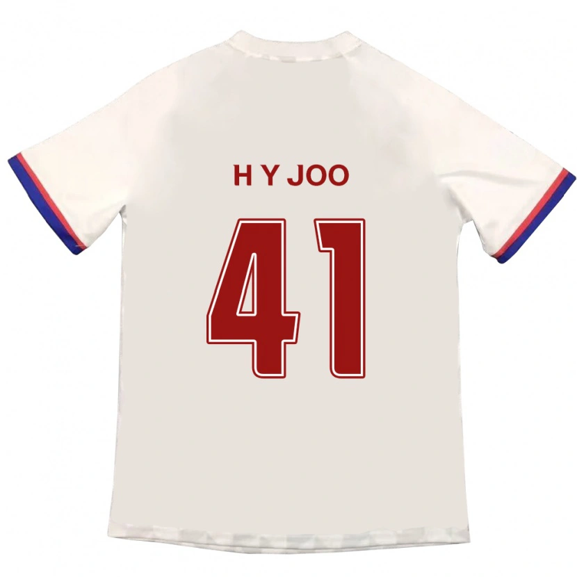 Danxen Hombre Camiseta Ho-Yeon Joo #41 Blanquecino Rojo 2ª Equipación 2025/26 La Camisa