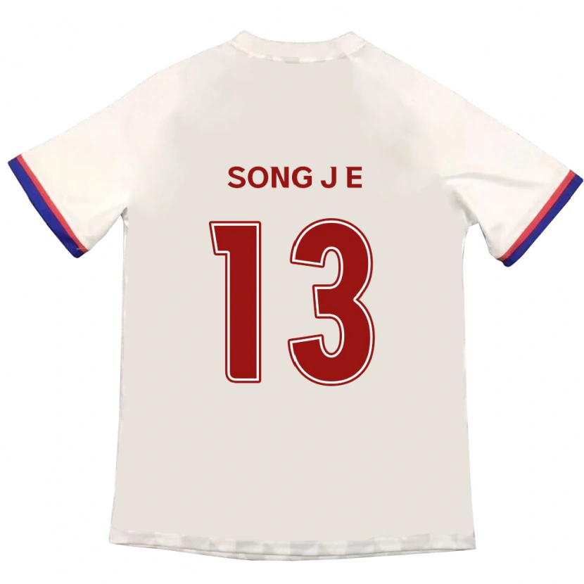 Danxen Hombre Camiseta Song Jae-Eun #13 Blanquecino Rojo 2ª Equipación 2025/26 La Camisa