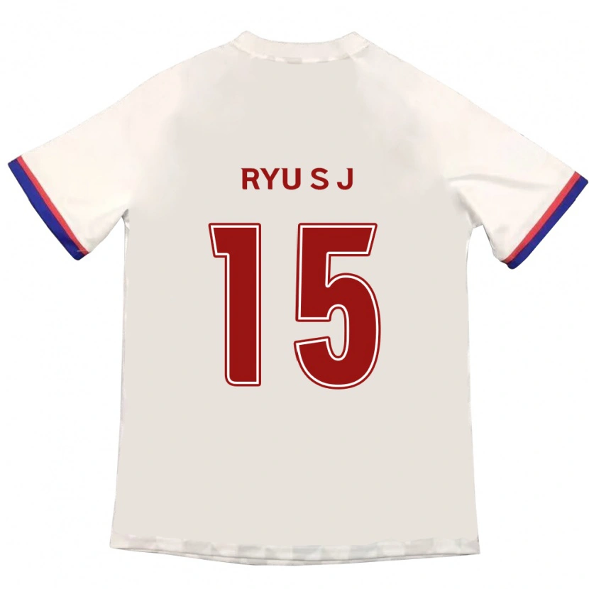 Danxen Hombre Camiseta Ryu Soo-Jung #15 Blanquecino Rojo 2ª Equipación 2025/26 La Camisa