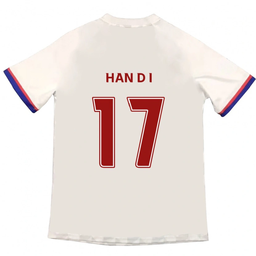 Danxen Hombre Camiseta Han Da-In #17 Blanquecino Rojo 2ª Equipación 2025/26 La Camisa